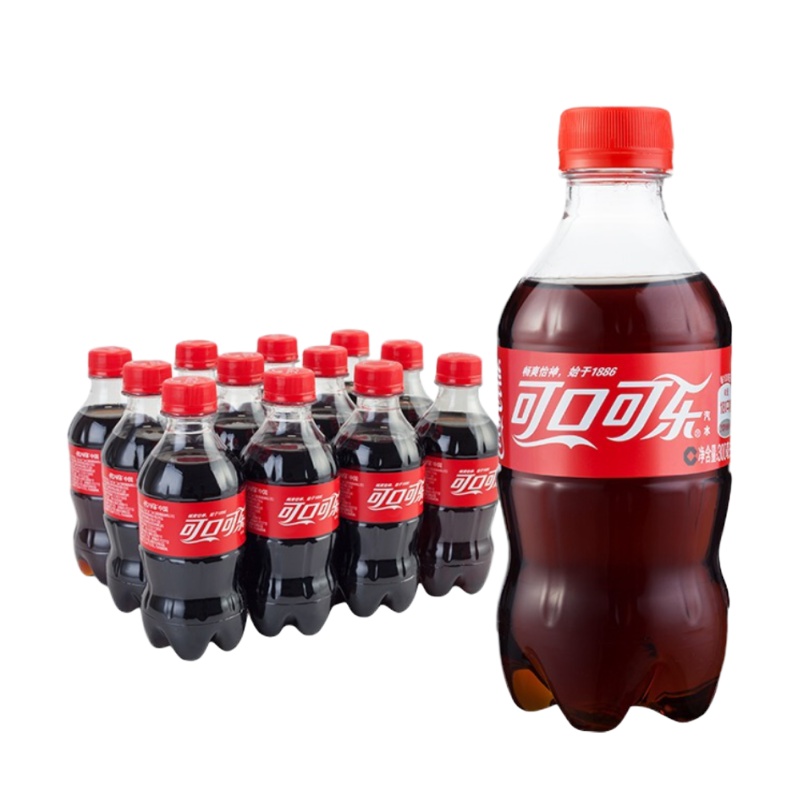 可口可乐coca-cola 汽水 碳酸饮料300ml*12瓶 整箱装