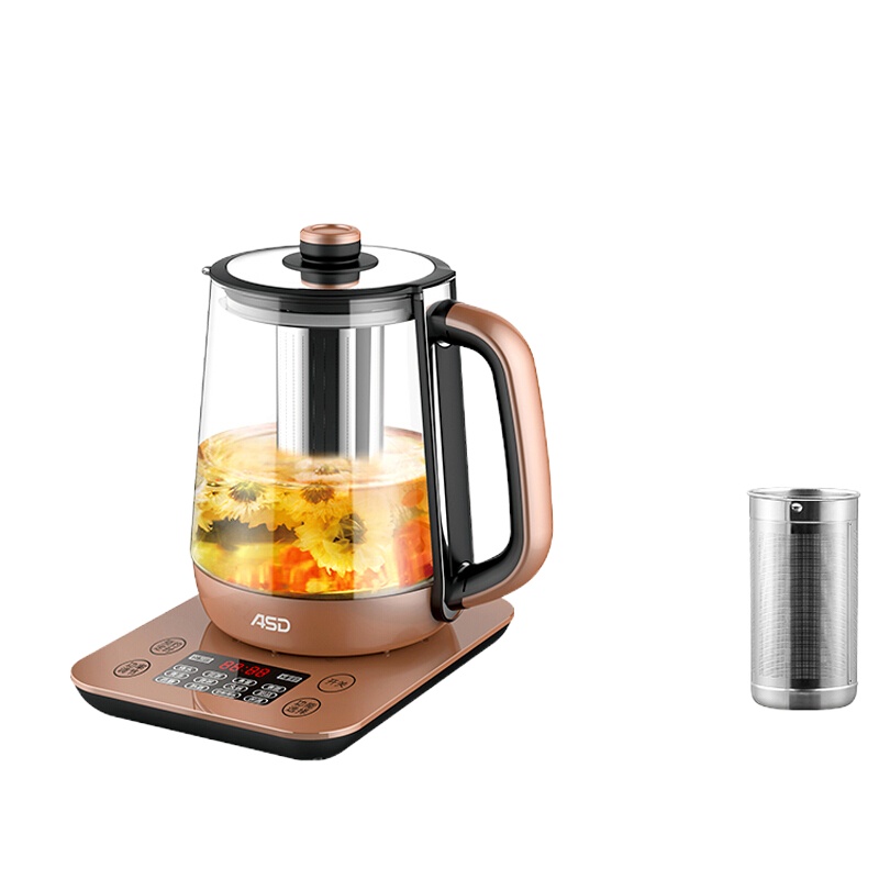 爱仕达(ASD)AW-D18B118养生壶1.8L 迷你玻璃加厚电水壶 烧水壶 花茶壶煮茶器多功能