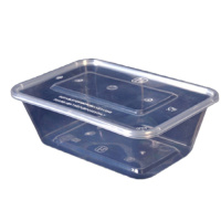 一次性餐盒饭盒食品级长方形透明带盖打包盒食品级 长盒750ml*50个