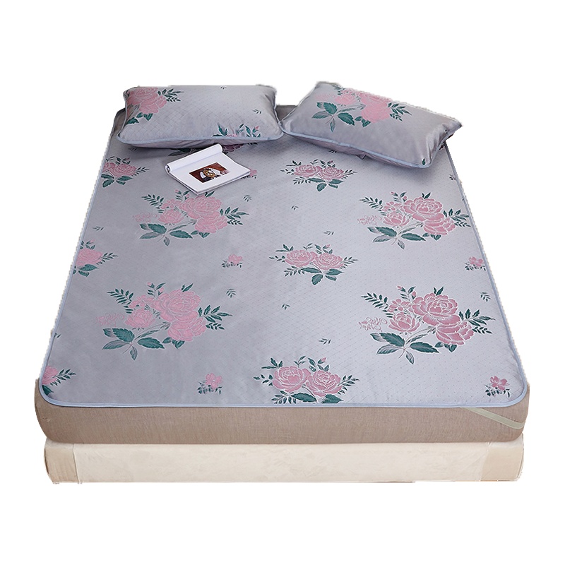 花花公子(PLAYBOY) 冰丝凉席三件套 牡丹花（超薄款）