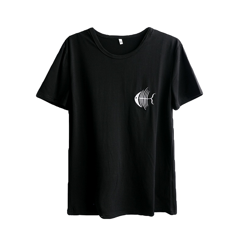 VINCIFAM 2019夏季新款男短袖T恤 印花男士半袖上衣圆领体恤休闲