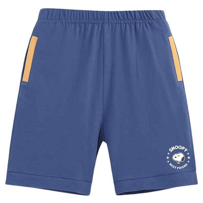 史努比童装男童裤子儿童中小童五分裤夏季新款外穿短裤