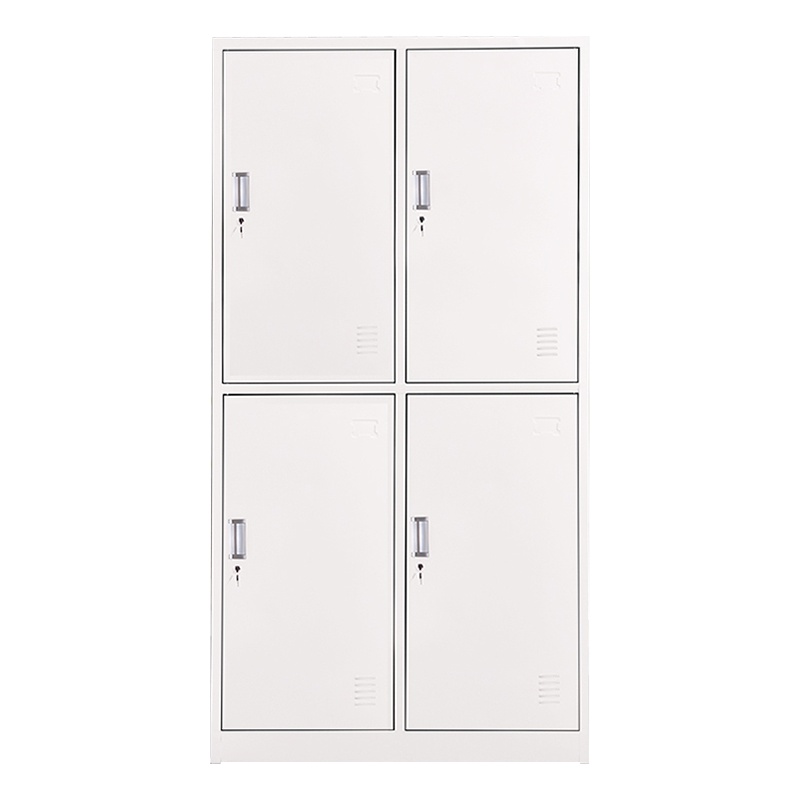 铭威盾加厚四门钢制更衣柜员工柜铁皮职工储物柜带锁存包柜鞋柜多门柜子四门钢制更衣柜
