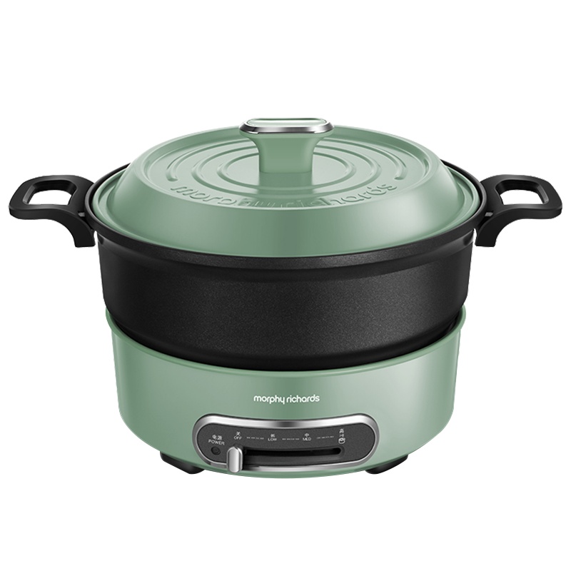 摩飞电器(MORPHY RICHARDS)多功能轻煮锅家用小圆锅摩飞网红电烤锅炉一体小型电火锅MR9089绿