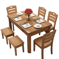 暖图家具 实木餐桌长方形现代简约小户型实木饭桌家用原木餐桌家具NT-130CT