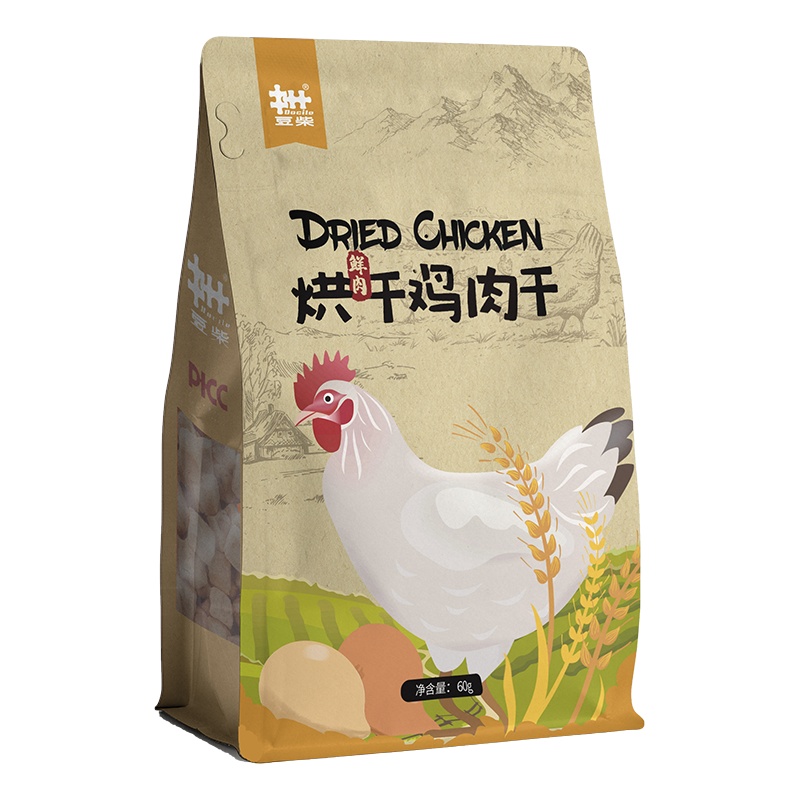 豆柴(docile)狗狗零食 烘干鸡肉干60和磨牙补充蛋白质泰迪贵宾博美金毛
