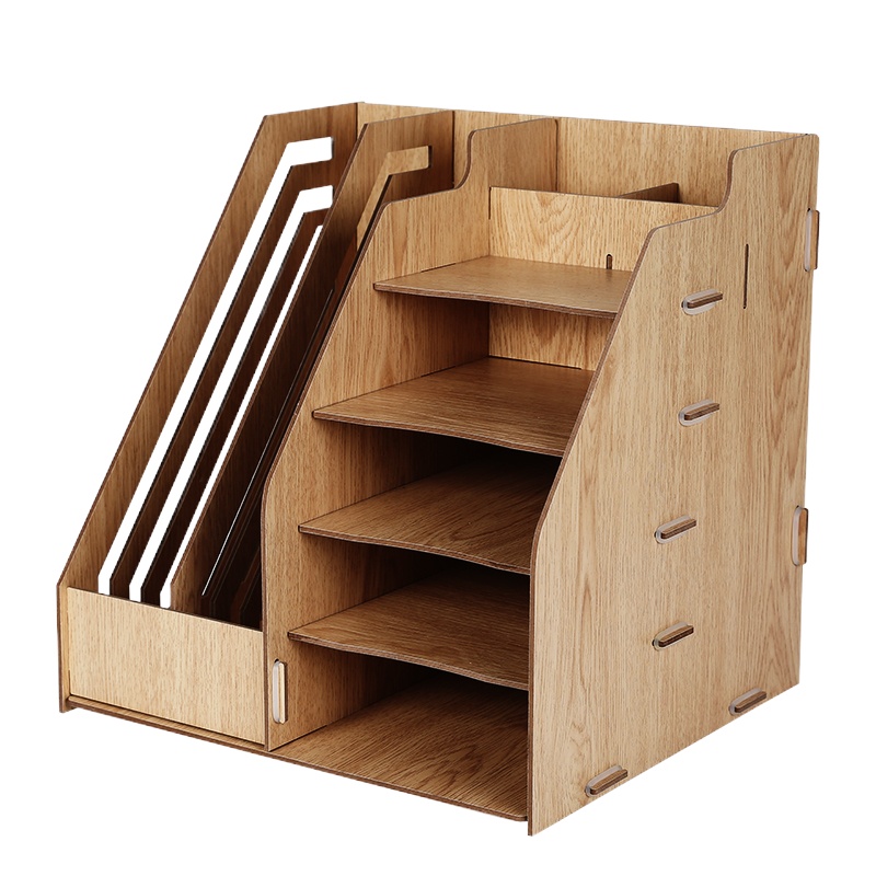 晨光(M&G)单个装ADM95303文具多功能木质DIY文件框 文件座文件栏桌面收纳架