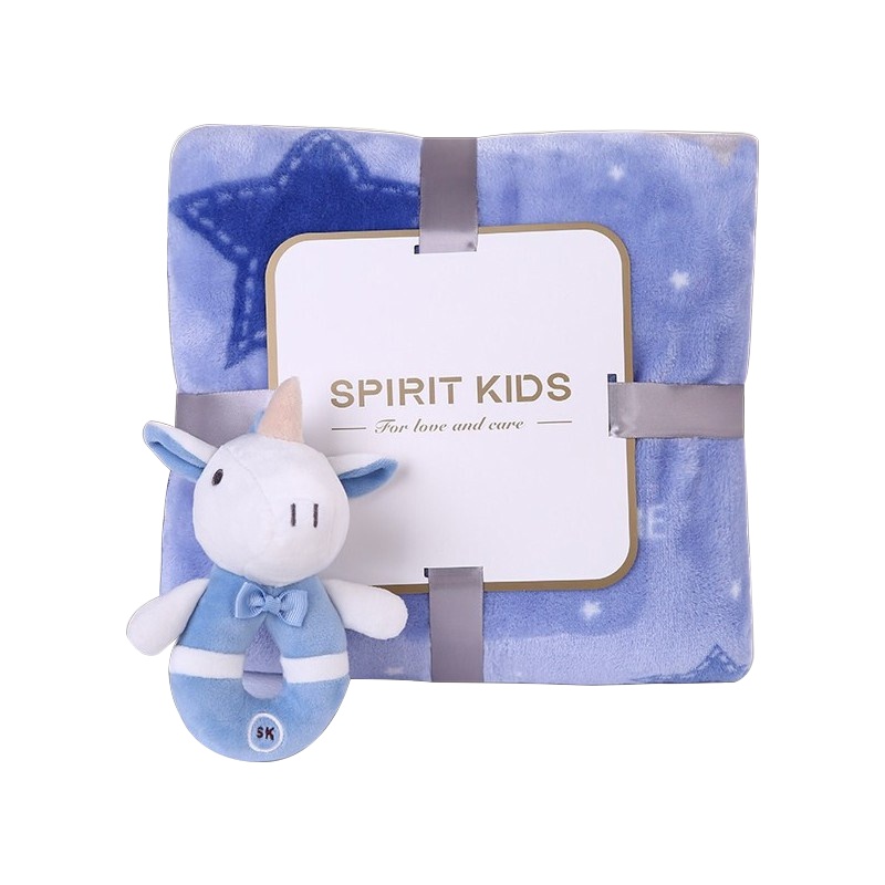 spiritkids 神秘星空玩偶绒毯宝宝盖毯毛毯加厚幼儿园宝宝小毯子儿童被子