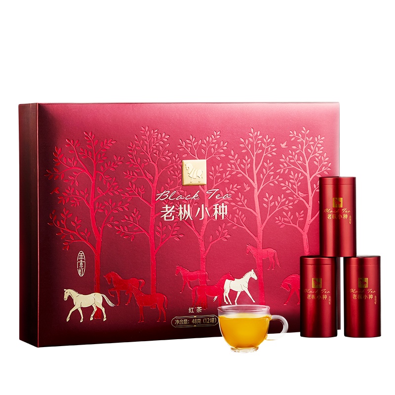 八马茶叶 金索红系列10000 武夷山老枞小种红茶 礼盒装48g