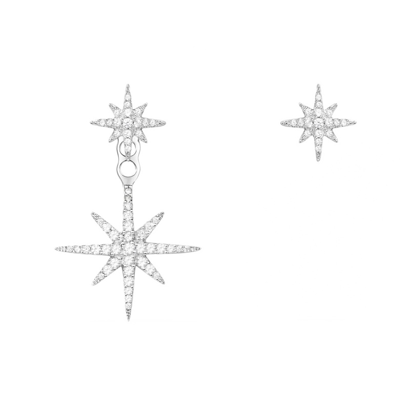 APM MONACO 女士 银色S925银时尚饰品镶晶钻锆石流星耳饰首饰银耳饰 AE10596OX