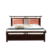 月影梳桐紫金檀木全实木床1.8米新中式双人大床现代简约轻奢卧室红木床