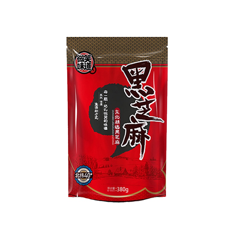 微笑味道东北黑龙江精选五谷杂粮粗粮黑芝麻380g*1袋