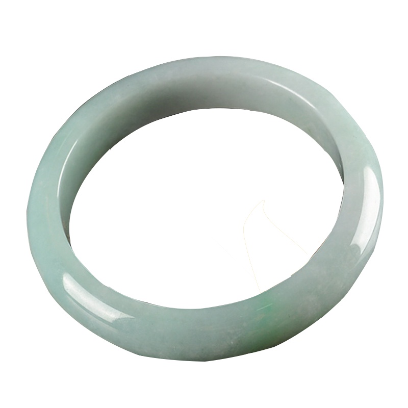 依帝魅手镯缅甸翡翠手镯翡翠满阳绿飘花冰种玉手镯冰糯种浅绿手镯子送朋友送长辈