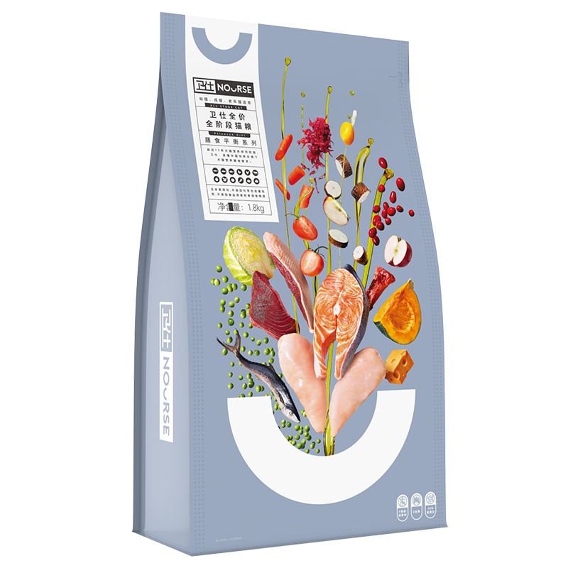 卫仕猫粮1.8kg室内成猫幼猫全阶段猫干粮猫饭天然无谷家猫咪主粮