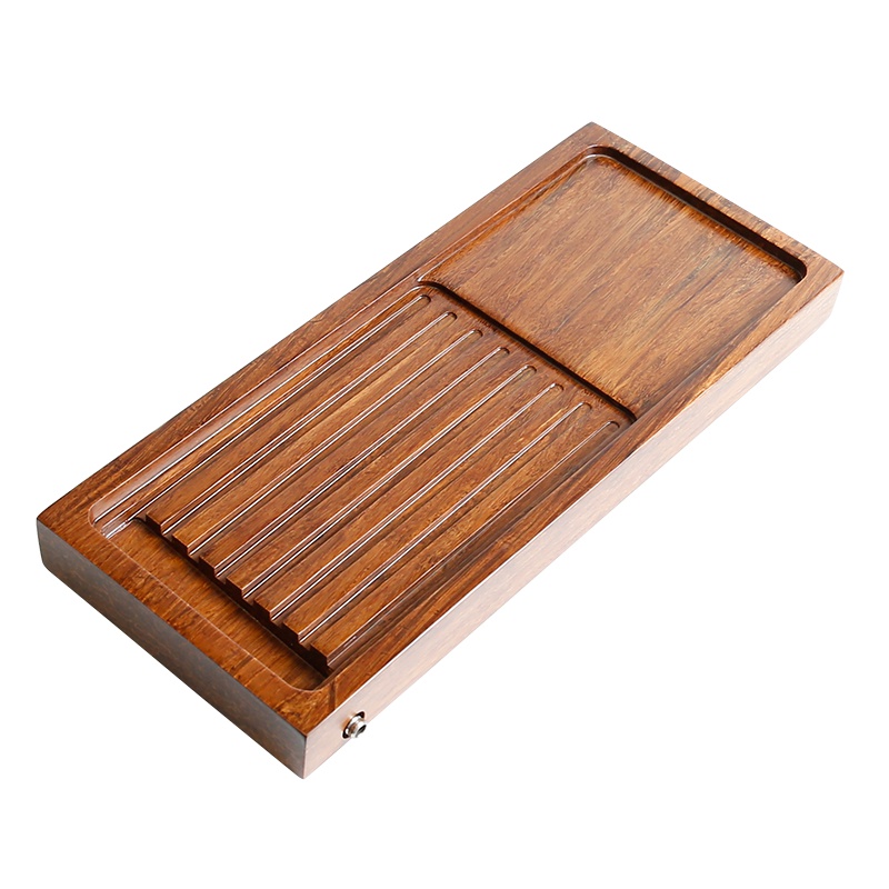 常生源 茶盘重竹茶盘茶托实木简约平板茶台茶托功夫茶具 重竹茶盘