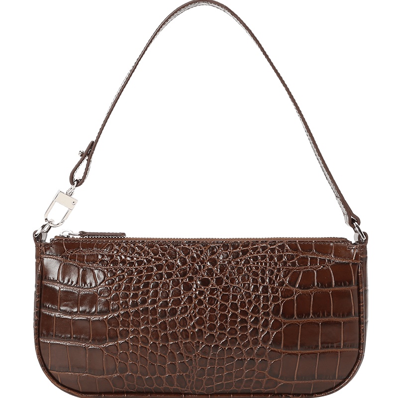 BY FAR RACHEL 腋下包 光面皮18FWRCLSNEDMED银扣 28.5X13.5X4cm