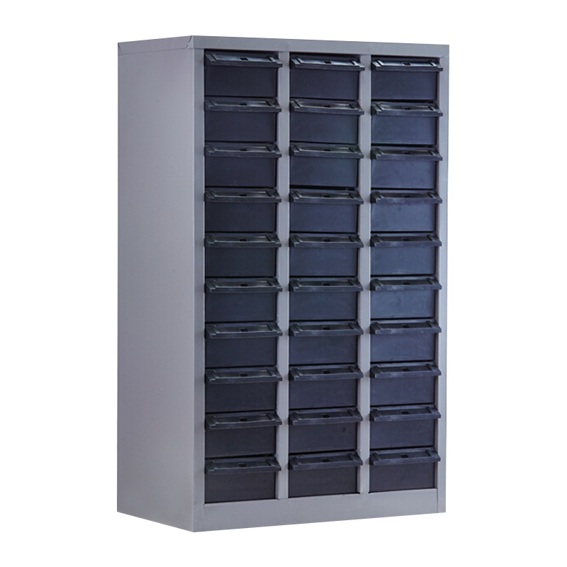 震海 30抽无门防静电零件柜黑色大号抽屉五金配件收纳柜零配件收纳柜螺丝元件盒样品物料柜零件柜