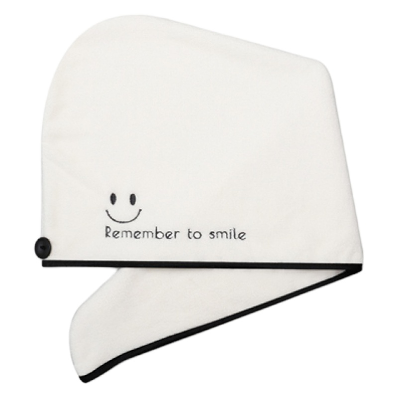 干发帽女吸水速干擦头发加厚包头巾可爱浴帽洗发速干帽 三维工匠 黑边(笑脸)