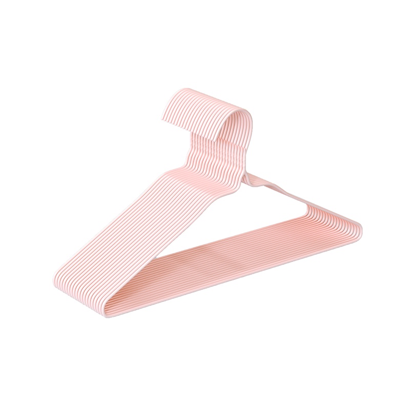 名创优品(miniso) 防滑浸塑衣架20支装(粉色)