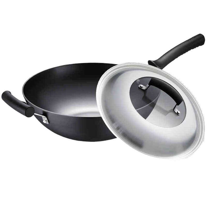 苏泊尔臻铁真不锈铸铁炒锅32cm