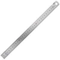 得力 8463 不锈钢直尺 测量绘图刻度尺子 带公式换算表 办公用品30cm