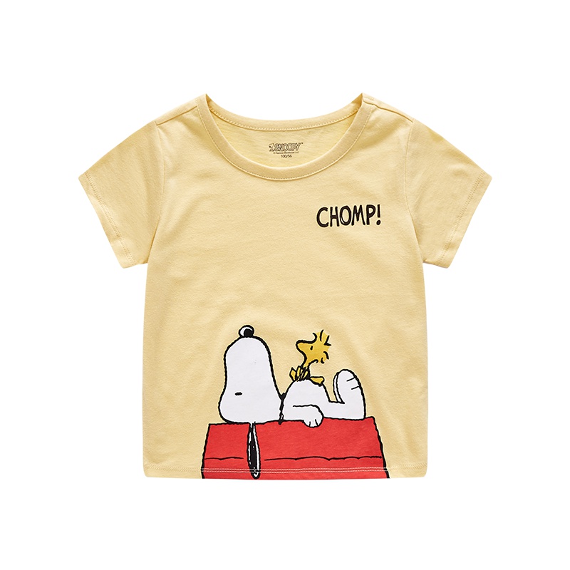 史努比男女童纯棉短袖T恤卡通2019夏新款