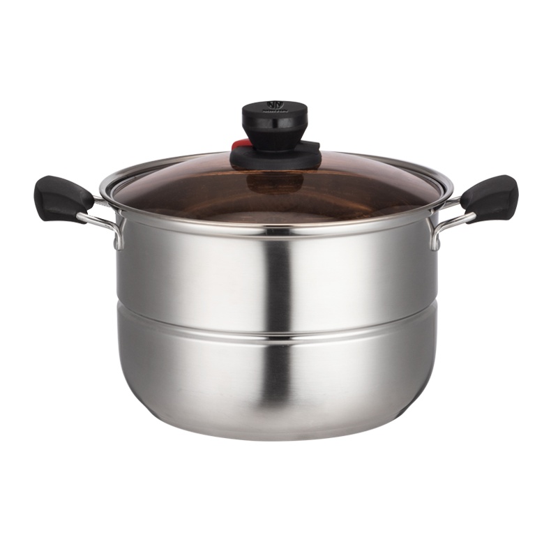 诺顿(NORTON) 赫尔曼多用蒸锅2ZHEM028 不锈钢双层加厚汤蒸锅 煤气灶电磁炉通用 单个价