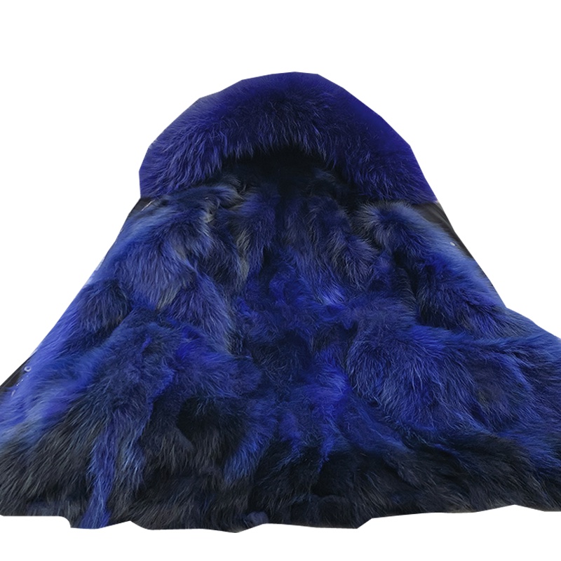 雪米贝奴 派克服新款皮草外套女貉子毛内胆可拆卸中长款大码冬大衣