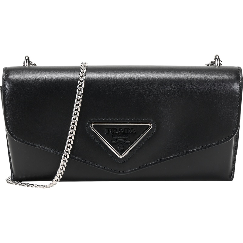 PRADA 普拉达 女士 皮革信封式手包单肩斜挎包链条包 1NR001 2DMR