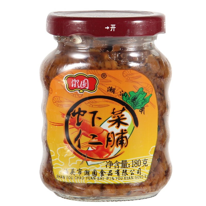 潮园180g虾仁菜脯(净含量:0.18kg) 酱菜下饭菜萝卜干爽脆榨菜罐头早餐方便面速食
