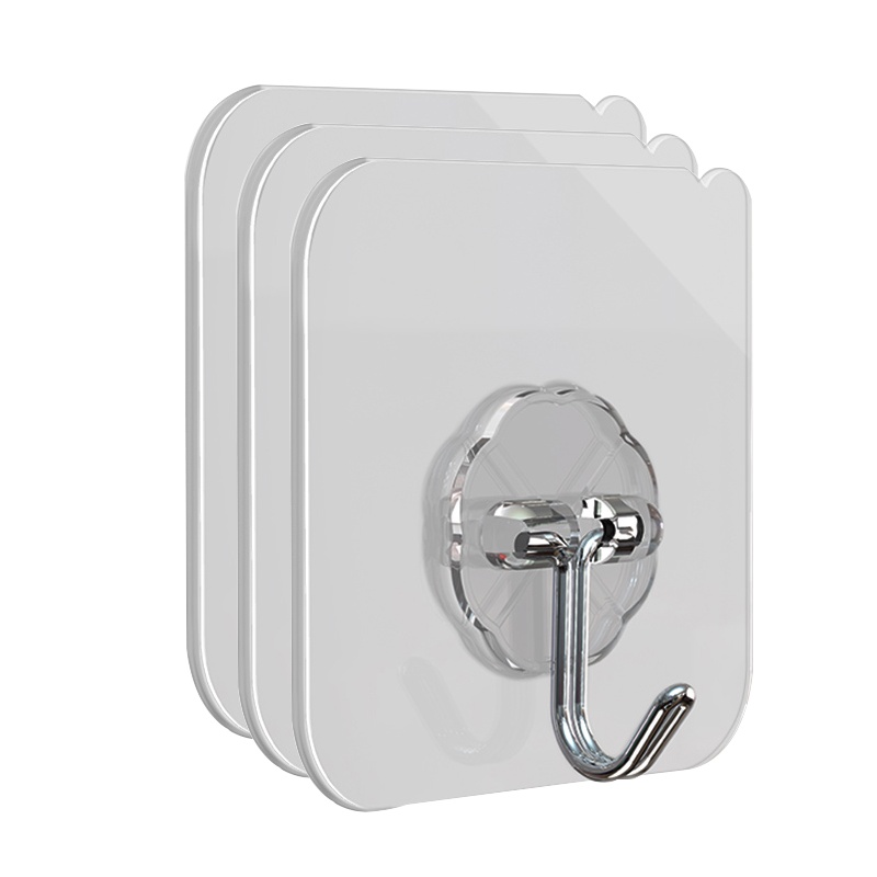 柏邦(BOBANG) 20个装 挂钩强力粘胶贴墙壁壁挂承重吸盘厨房挂勾无痕粘贴门后免打孔粘钩