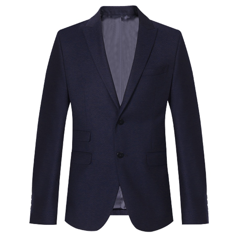 Brloote/巴鲁特男士棉麻休闲西服男修身亚麻西装单西便西春装 藏青