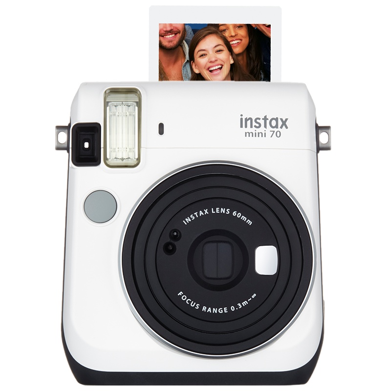 富士(FUJIFILM)INSTAX拍立得 相机一次成像 富士小尺寸 mini70胶片相机白色套装 皓月白 含20张胶片