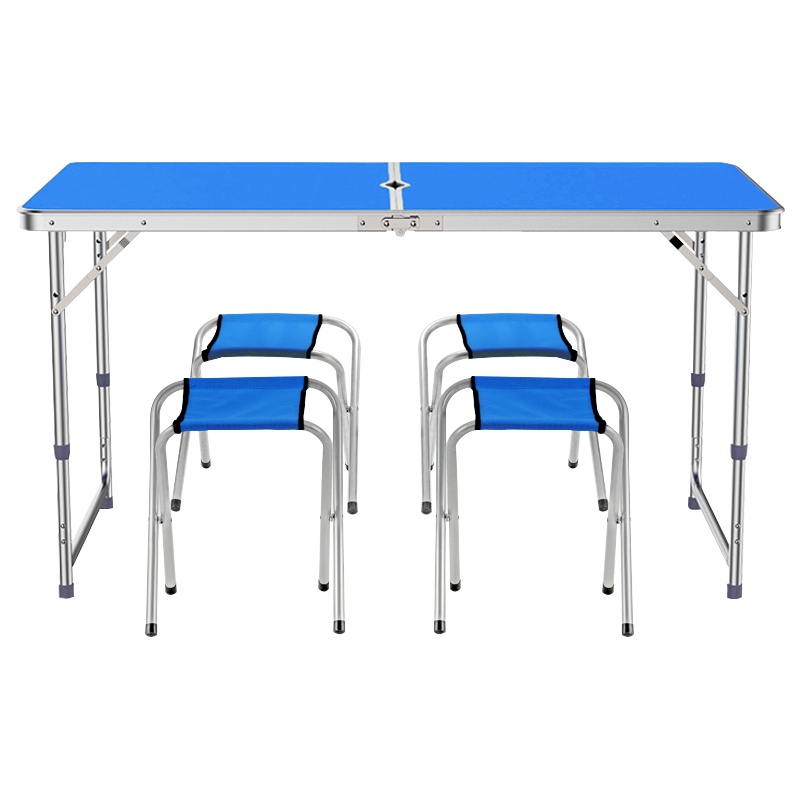 圆管铝合金折叠桌套装 TC-034 120*60*70cm(套)