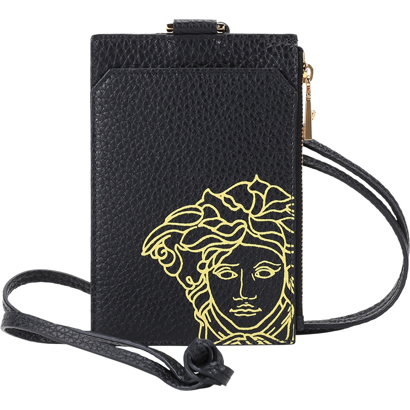 VERSACE 范思哲 男士 皮革颈部挂包零钱包卡包 DPN8112 DVTG4M