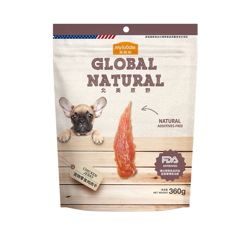 麦富迪宠物零食北美原野鸡肉干360g*2磨牙解馋泰迪金毛