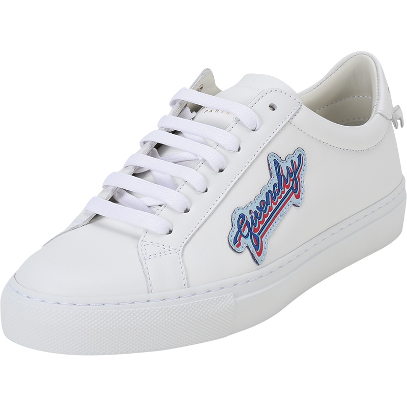 GIVENCHY 纪梵希 女士 牛皮系带运动鞋板鞋小白鞋 BE0003E0XN