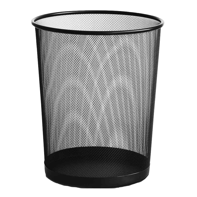 得力(deli)9189 圆形纸篓稳固高品质铁网垃圾桶金属网状