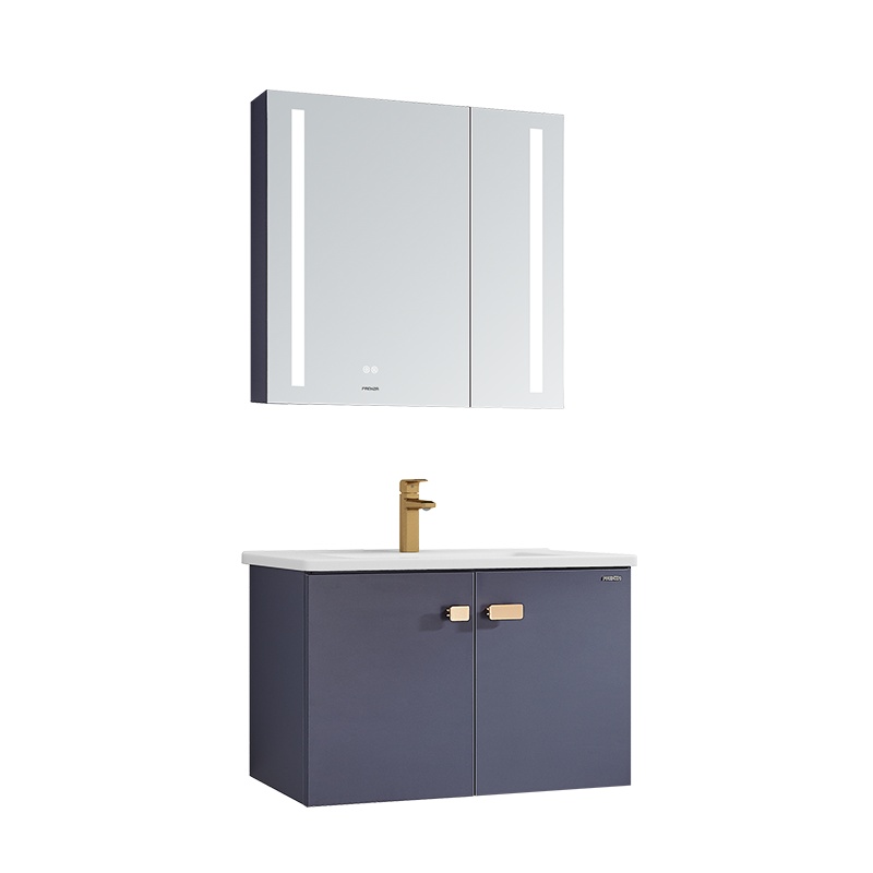 法恩莎卫浴浴室柜组合洗脸盆洗漱台镜子一体60/80/100公分落地FDGD3621-C明锡系列