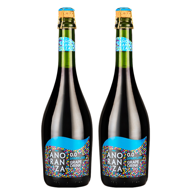 LOZANO洛萨诺西班牙原瓶进口饮料无醇无酒精气泡起泡葡萄汁750ml*2瓶装