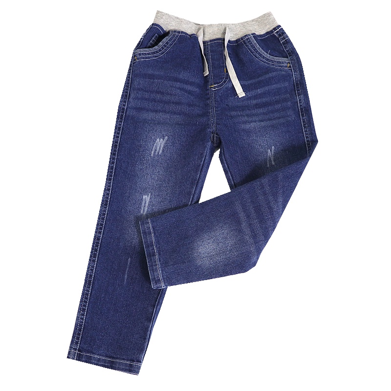 安笛贝乐品牌男童牛仔裤浅牛仔蓝色春秋韩版常规牛仔布单裤男孩童装长裤儿童宽松中小童裤子90-130cm