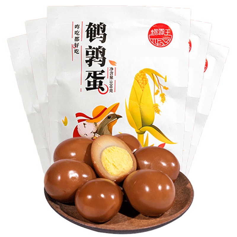 螺霸王卤鹌鹑蛋100g*5袋广西柳州螺蛳粉方便面速食即食配料