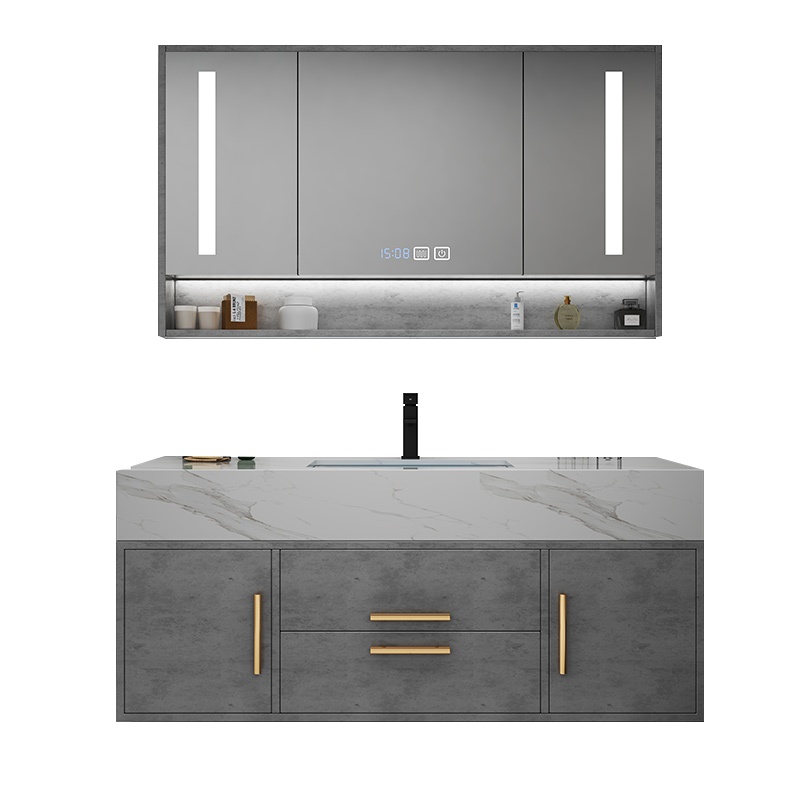 爱家生活 洗手台盆柜组合智能浴室柜实木洗脸池洗手盆柜组合卫生间洗漱台镜柜洗脸盆洗脸台卫浴柜