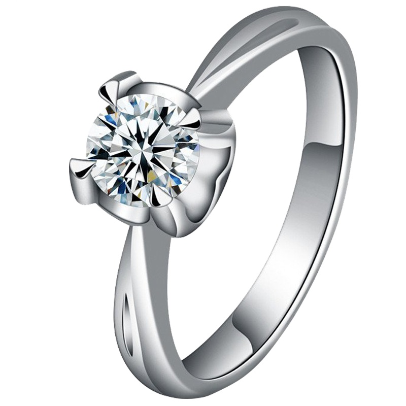 梦克拉 Mkela 18k金钻戒 如影随形 求婚女戒 钻石戒指 指环 戒指 K-M级 50-59分 P/不洁净