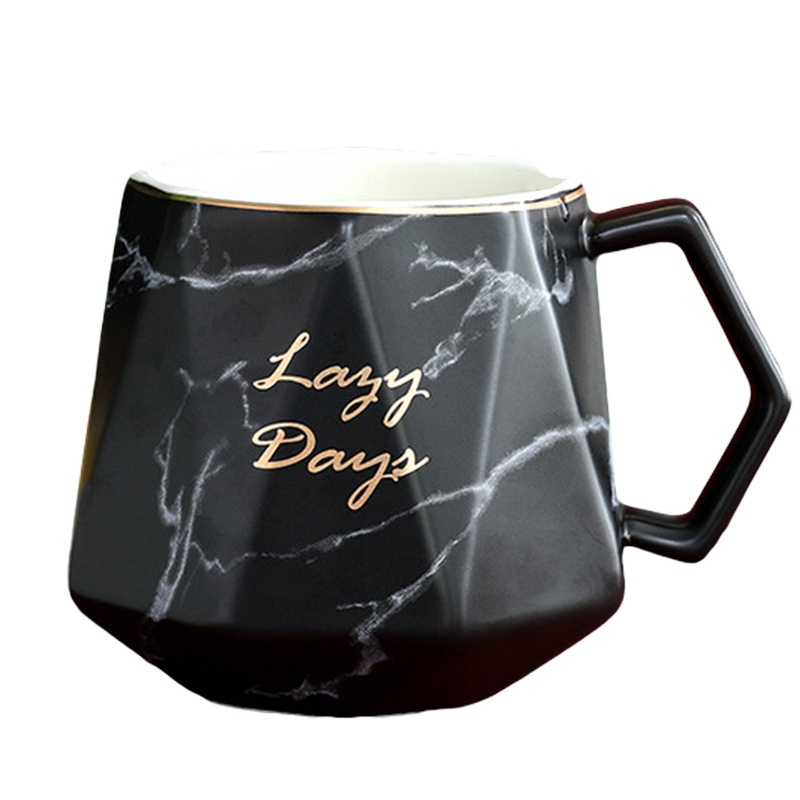 贝瑟斯 北欧简约陶瓷马克杯带盖勺情侣杯牛奶陶瓷大容量家用咖啡杯