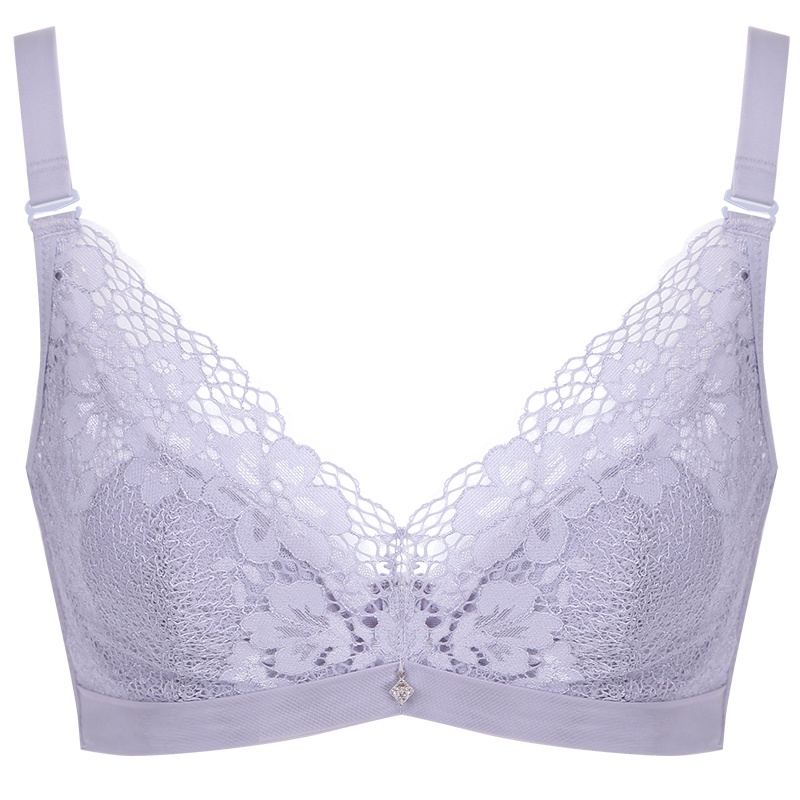 依曼丽性感文胸 薄款大码记忆钢圈聚拢收副乳美背透气内衣女