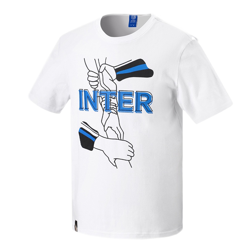 国际米兰俱乐部Inter Milan官方2020夏季男新款T恤简约时尚运动休闲短袖圆领套头衫高档棉氨印花设计感宽松上衣