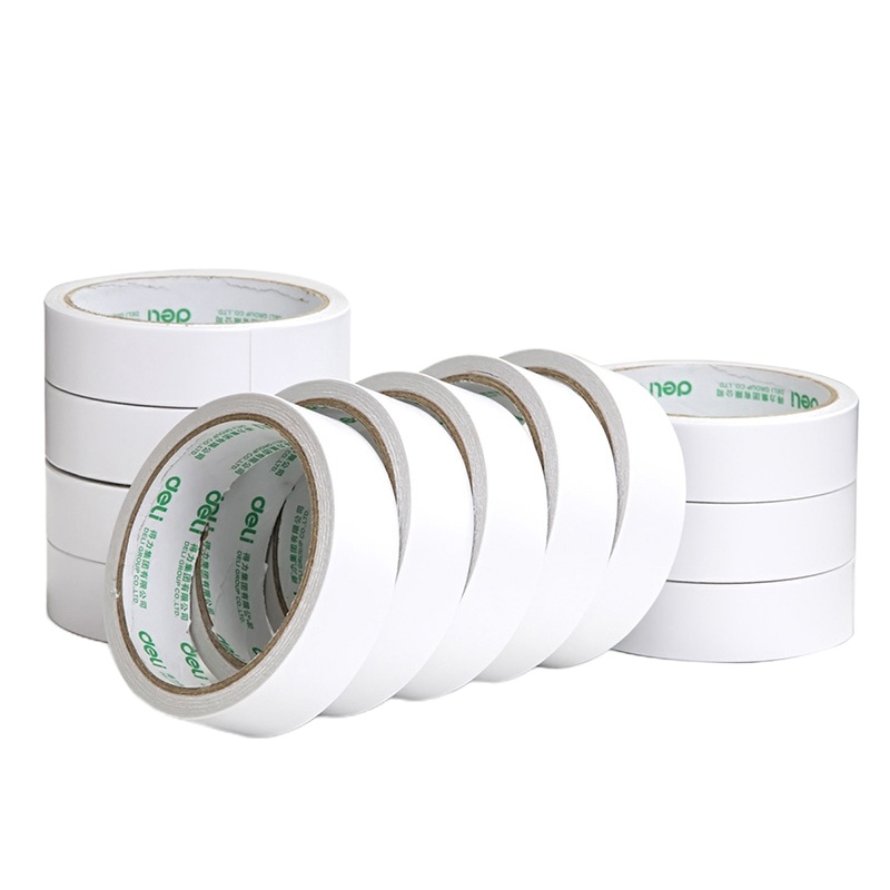 得力(deli)棉纸双面胶带 宽24mm*10y(12卷/袋) 30403
