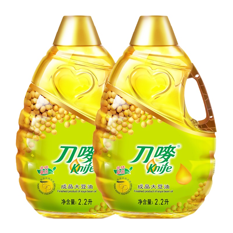 刀唛大豆油2.2L非转基因成品大豆油食用油小瓶桶装家用