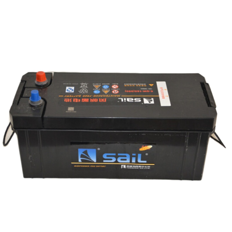 风帆 免维护电瓶 蓄电池 6-QW-165(950) 12V 165AH 510*220*215 单侧锥柱桩头 1块